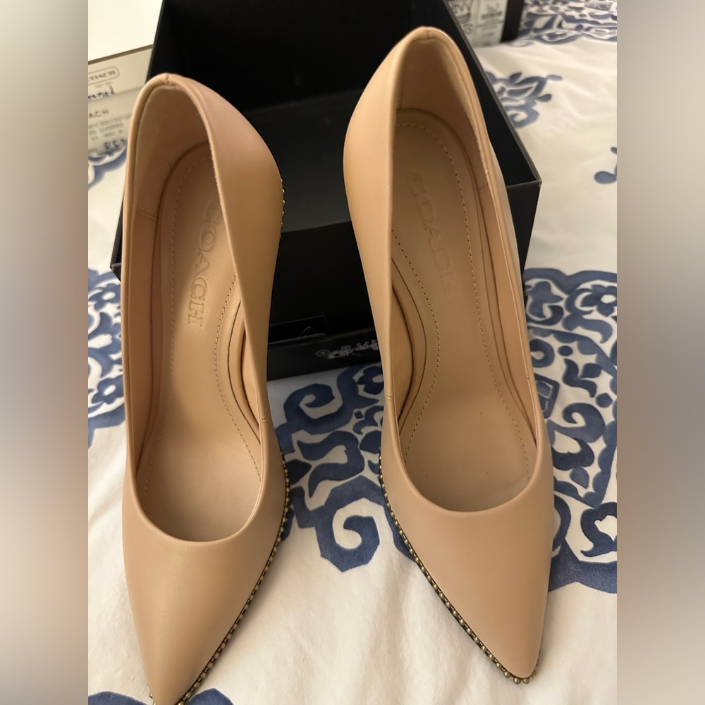 Coach Bone color, size 6.5 heel